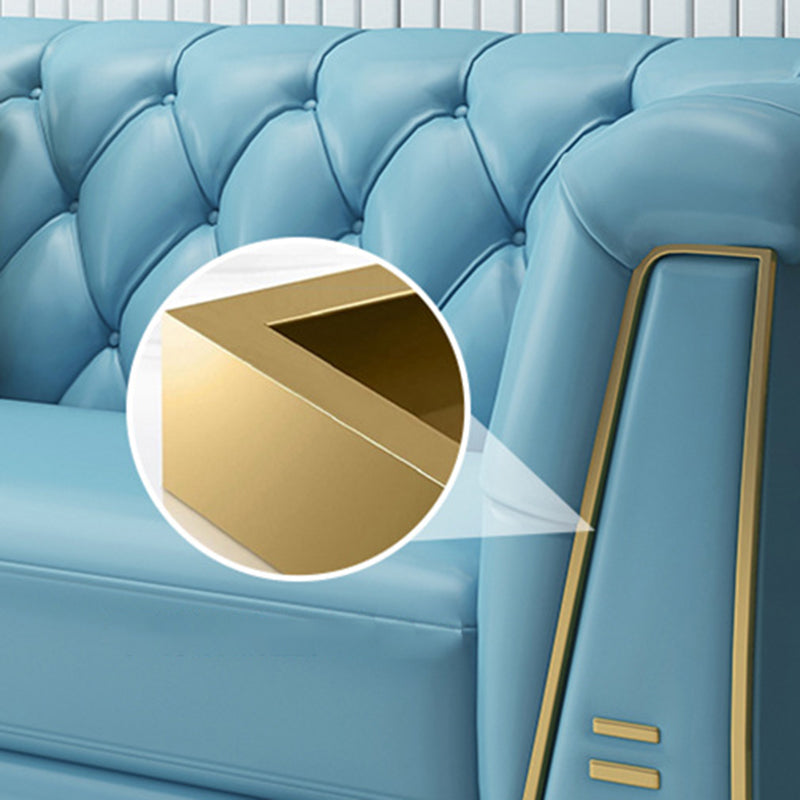 Sofá de brazo de esmoquin de cuero con faux contemporáneo de 30.7 "para sala de estar para sala de estar