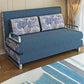 Cotton Blend Contemporary Sofa Bed Square Arm Convertible Sofa