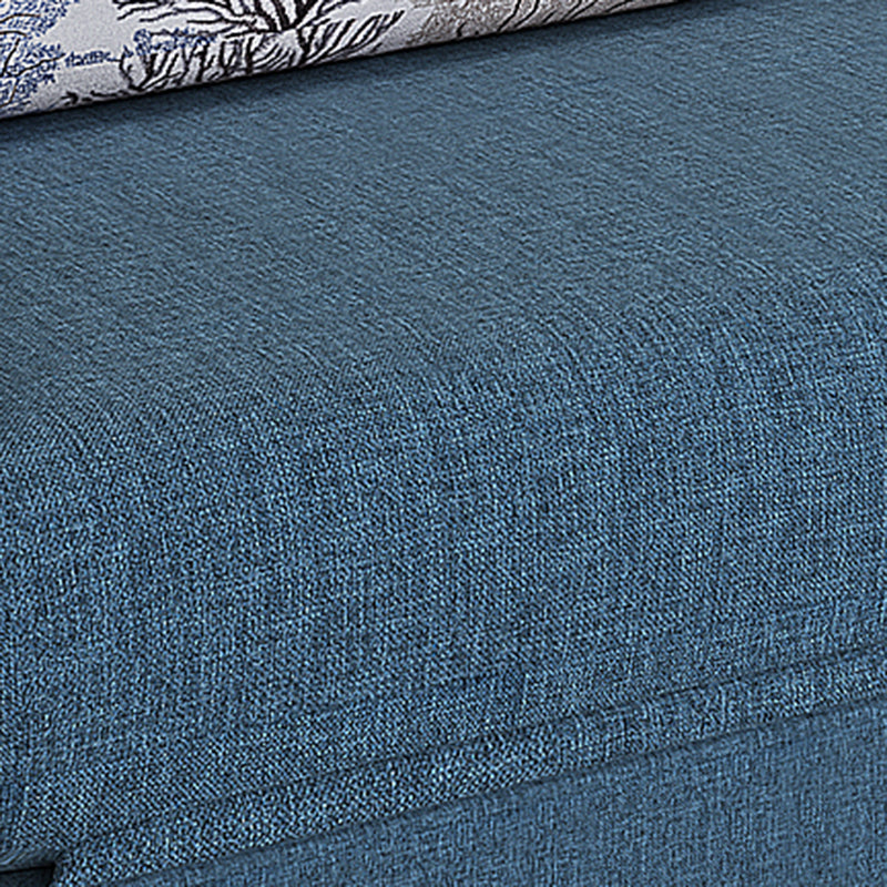 Cotton Blend Contemporary Sofa Bed Square Arm Convertible Sofa