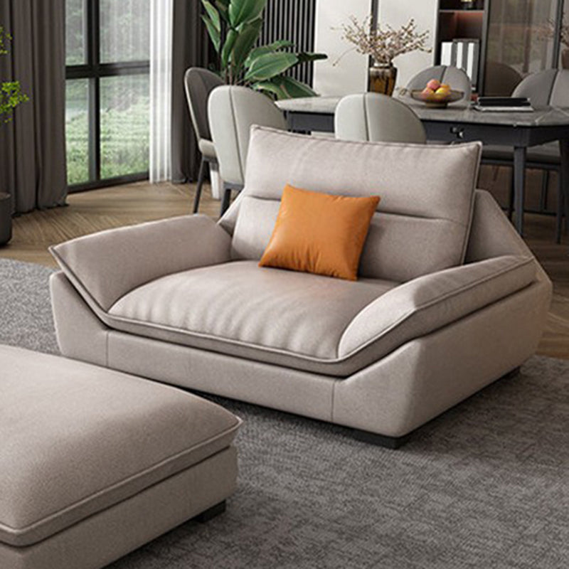 Divano a braccio svasato moderno in pelle finta per soggiorno, appartamento