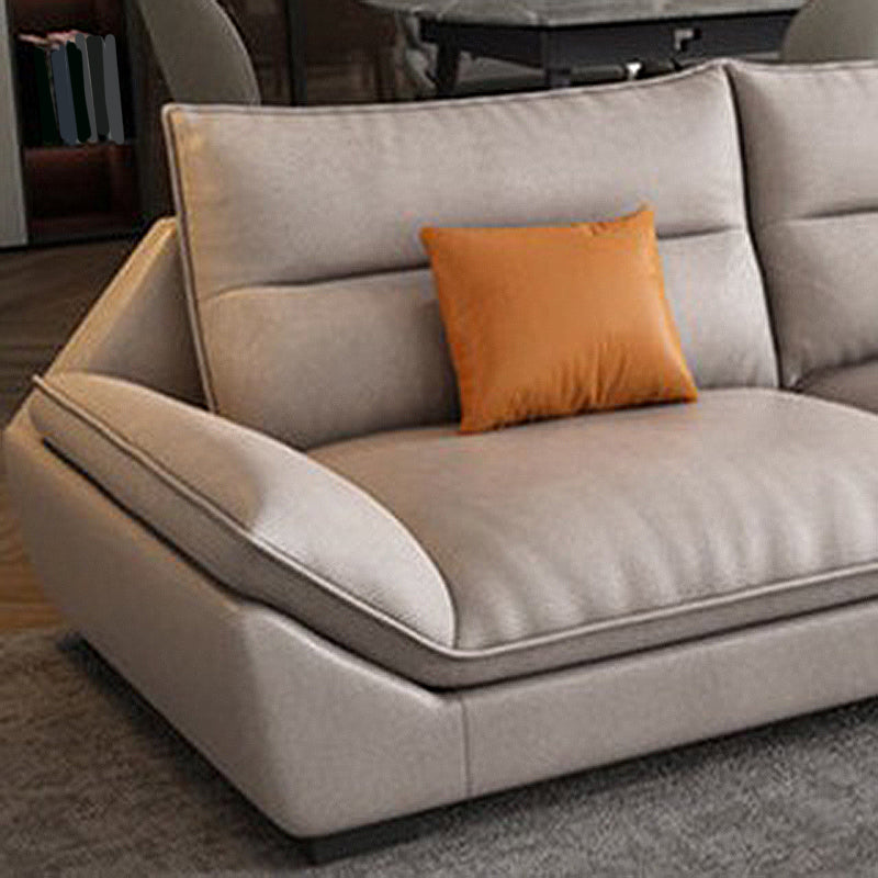 Divano a braccio svasato moderno in pelle finta per soggiorno, appartamento