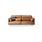 Glam Sewn Pillow Back Standard Pillow Top Arm Living Room Leather Sofa