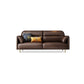 Glam Sewn Pillow Back Standard Pillow Top Arm Living Room Leather Sofa