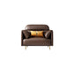 Glam Sewn Pillow Back Standard Pillow Top Arm Living Room Leather Sofa