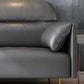 Glam Sewn Pillow Back Standard Pillow Top Arm Living Room Leather Sofa