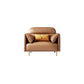 Glam Sewn Pillow Back Standard Pillow Top Arm Living Room Leather Sofa