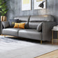Glam Sewn Pillow Back Standard Pillow Top Arm Living Room Leather Sofa