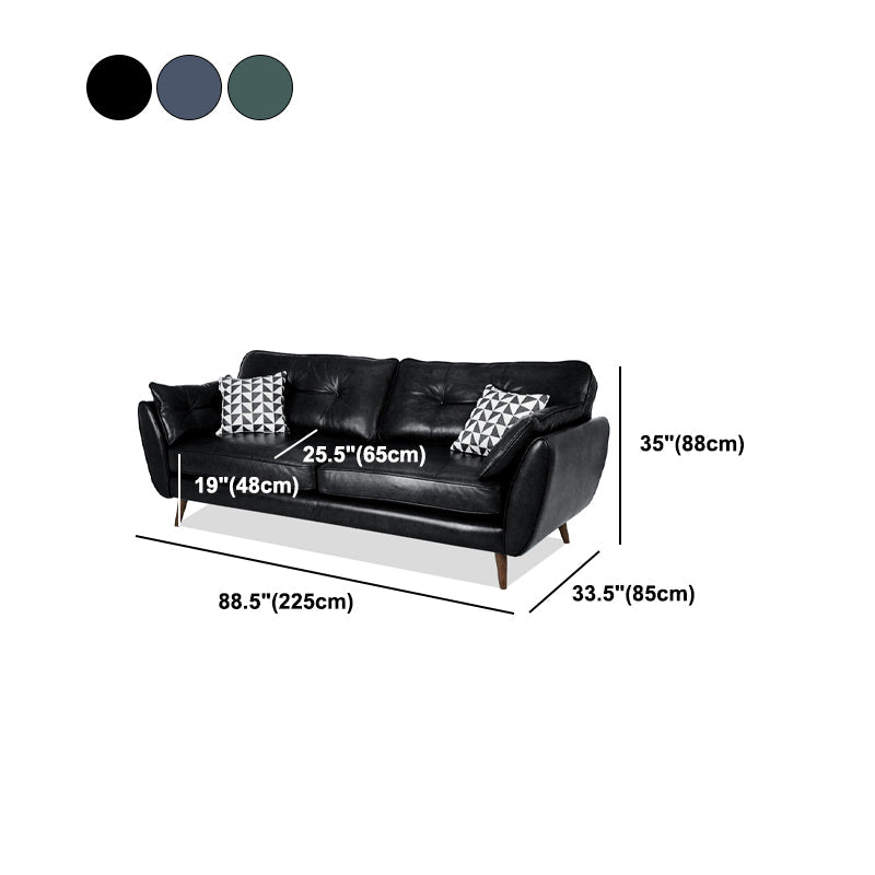 グラムタフトスプリットバックスタンダードリビングルーム枕トップアームソファ