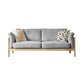Linen Modern Square Arm Sofa Wooden Standard Sofa for Living Room, Apartment 59"L x 33"W x 33"H Light Gray Clearhalo 'furn' 'furn_sofas' 'Furniture' 'Living Room Furniture' 'Sofa' 'sofas' 5412209