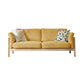 Linen Modern Square Arm Sofa Wooden Standard Sofa for Living Room, Apartment Yellow Clearhalo 'furn' 'furn_sofas' 'Furniture' 'Living Room Furniture' 'Sofa' 'sofas' 5412210