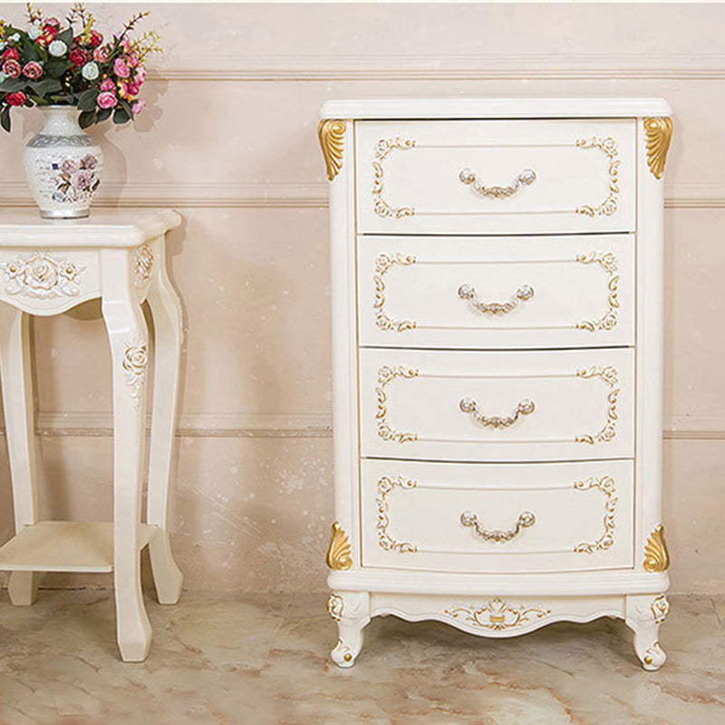 Glam Style Bedroom Storage Chest Solid Wood Lingerie Chest with Drawers