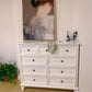 Modern Style Storage Chest Vertical Wood White Storage Chest Dresser with Drawers