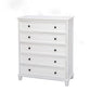 Modern Style Storage Chest Vertical Wood White Storage Chest Dresser with Drawers