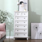 Modern Style Storage Chest Vertical Wood White Storage Chest Dresser with Drawers