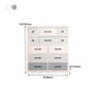Modern Style Storage Chest Vertical Wood White Storage Chest Dresser with Drawers
