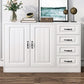 White Storage Chest Modern Style Wooden Storage Chest Dresser with Drawers and Doors https: res.litfad.com site img item 2022 07 28 5412357 1200x1200.jpg Clearhalo 'Bedroom Furniture' 'Dressers & Chests' 'dressers_chests' 'furn' 'furn_dressers_chests' 'Furniture' 5412357