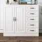 White Storage Chest Modern Style Wooden Storage Chest Dresser with Drawers and Doors https: res.litfad.com site img item 2022 07 28 5412364 1200x1200.jpg Clearhalo 'Bedroom Furniture' 'Dressers & Chests' 'dressers_chests' 'furn' 'furn_dressers_chests' 'Furniture' 5412364