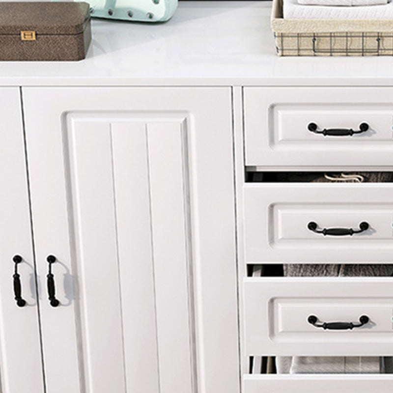 White Storage Chest Modern Style Wooden Storage Chest Dresser with Drawers and Doors Clearhalo 'Bedroom Furniture' 'Dressers & Chests' 'dressers_chests' 'furn' 'furn_dressers_chests' 'Furniture' 5412370