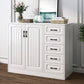White Storage Chest Modern Style Wooden Storage Chest Dresser with Drawers and Doors Clearhalo 'Bedroom Furniture' 'Dressers & Chests' 'dressers_chests' 'furn' 'furn_dressers_chests' 'Furniture' 5412371