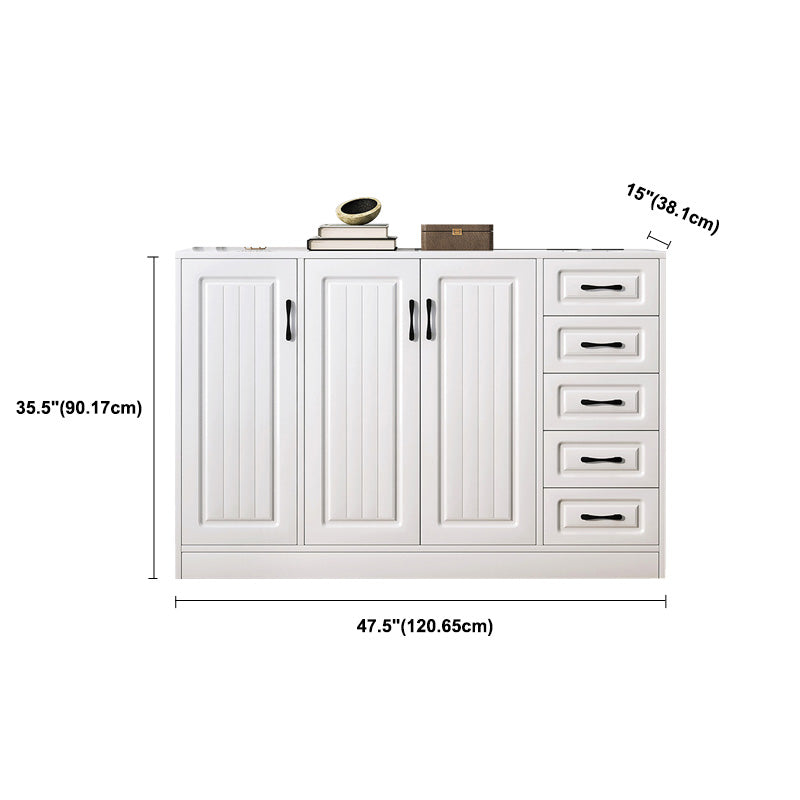White Storage Chest Modern Style Wooden Storage Chest Dresser with Drawers and Doors Clearhalo 'Bedroom Furniture' 'Dressers & Chests' 'dressers_chests' 'furn' 'furn_dressers_chests' 'Furniture' 5412373
