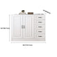White Storage Chest Modern Style Wooden Storage Chest Dresser with Drawers and Doors Clearhalo 'Bedroom Furniture' 'Dressers & Chests' 'dressers_chests' 'furn' 'furn_dressers_chests' 'Furniture' 5412376