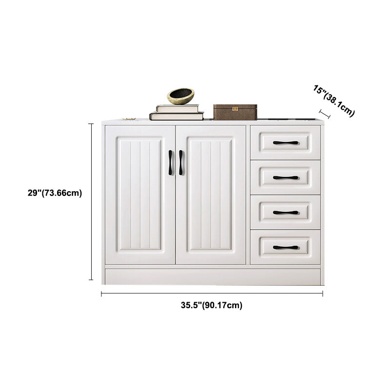 White Storage Chest Modern Style Wooden Storage Chest Dresser with Drawers and Doors Clearhalo 'Bedroom Furniture' 'Dressers & Chests' 'dressers_chests' 'furn' 'furn_dressers_chests' 'Furniture' 5412379