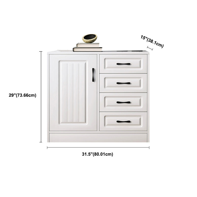 White Storage Chest Modern Style Wooden Storage Chest Dresser with Drawers and Doors Clearhalo 'Bedroom Furniture' 'Dressers & Chests' 'dressers_chests' 'furn' 'furn_dressers_chests' 'Furniture' 5412380