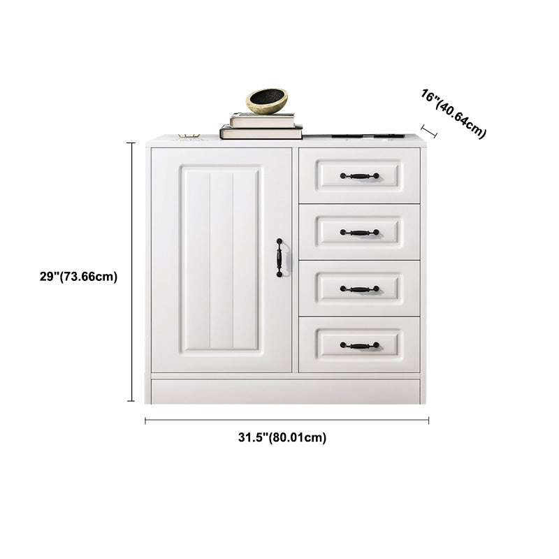 White Storage Chest Modern Style Wooden Storage Chest Dresser with Drawers and Doors Clearhalo 'Bedroom Furniture' 'Dressers & Chests' 'dressers_chests' 'furn' 'furn_dressers_chests' 'Furniture' 5412382