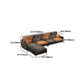 33.4"H Faux Leather Tufted Square Arm Sofa & Chaise for Living Room