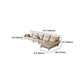 37.4" D 37.4" H Faux Leather Sofa & Chaise Cushions Flared Arm Sofa in Beige