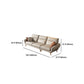 37.4" D 37.4" H Faux Leather Sofa & Chaise Cushions Flared Arm Sofa in Beige