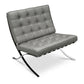 Faux Leather Accent Chair 29.52" L x 30.70" W x 30.70" H Tufted Lounge Chair Grey Clearhalo 'Accent Chairs' 'accent_chairs' 'Chairs & Seating' 'furn' 'furn_accent_chairs' 'Furniture' 'Living Room Furniture' 5412648