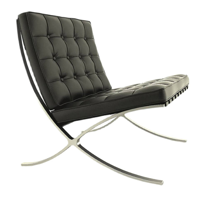 Faux Leather Accent Chair 29.52" L x 30.70" W x 30.70" H Tufted Lounge Chair Clearhalo 'Accent Chairs' 'accent_chairs' 'Chairs & Seating' 'furn' 'furn_accent_chairs' 'Furniture' 'Living Room Furniture' 5412649