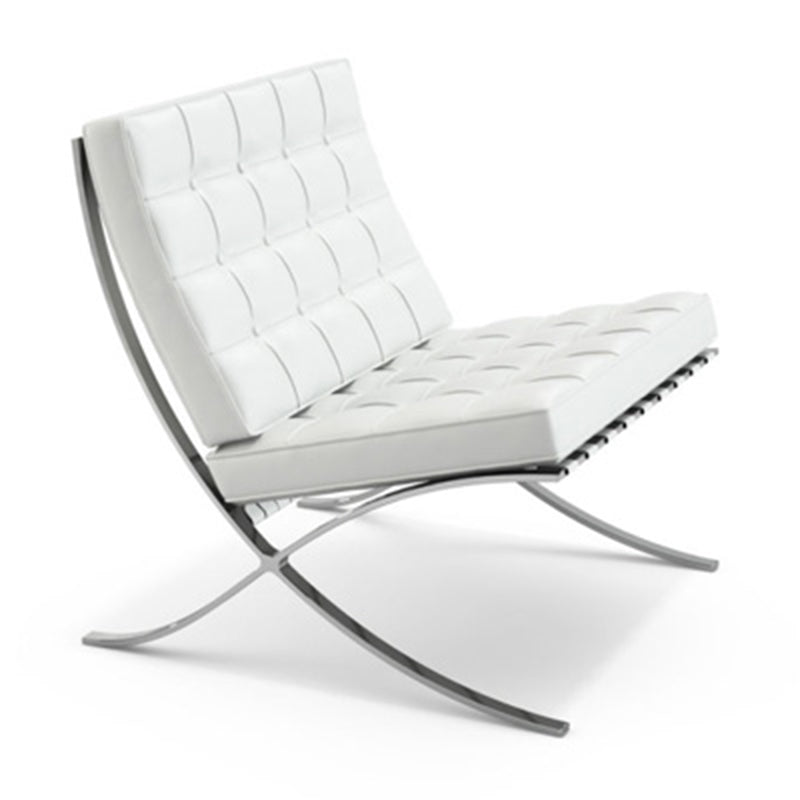 Faux Leather Accent Chair 29.52" L x 30.70" W x 30.70" H Tufted Lounge Chair White Clearhalo 'Accent Chairs' 'accent_chairs' 'Chairs & Seating' 'furn' 'furn_accent_chairs' 'Furniture' 'Living Room Furniture' 5412653