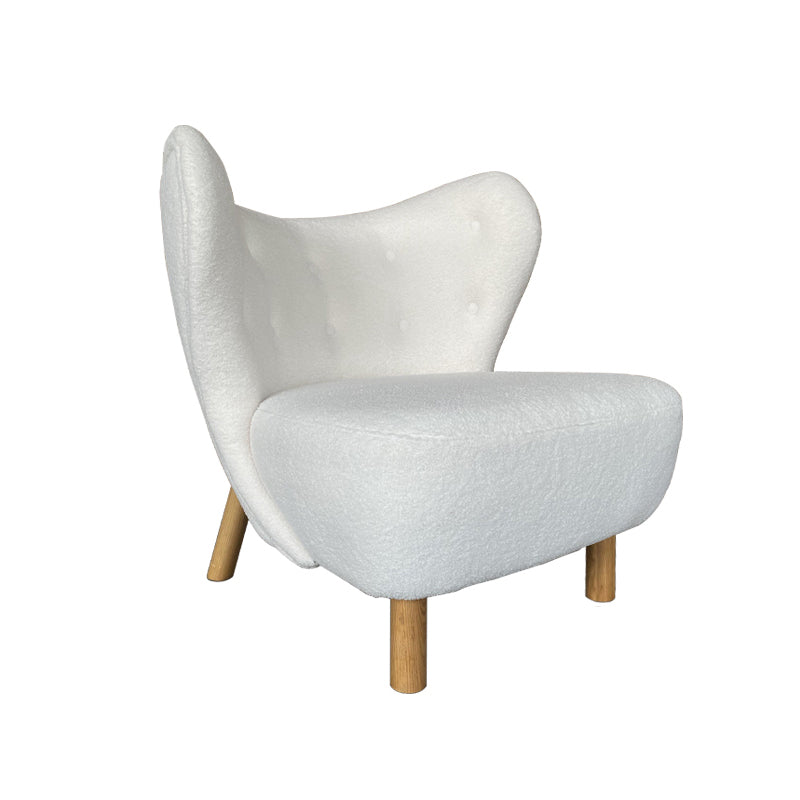 30.7 "l x28.3" w x31.4 "H sedia a telaio in legno massiccio a bracciale