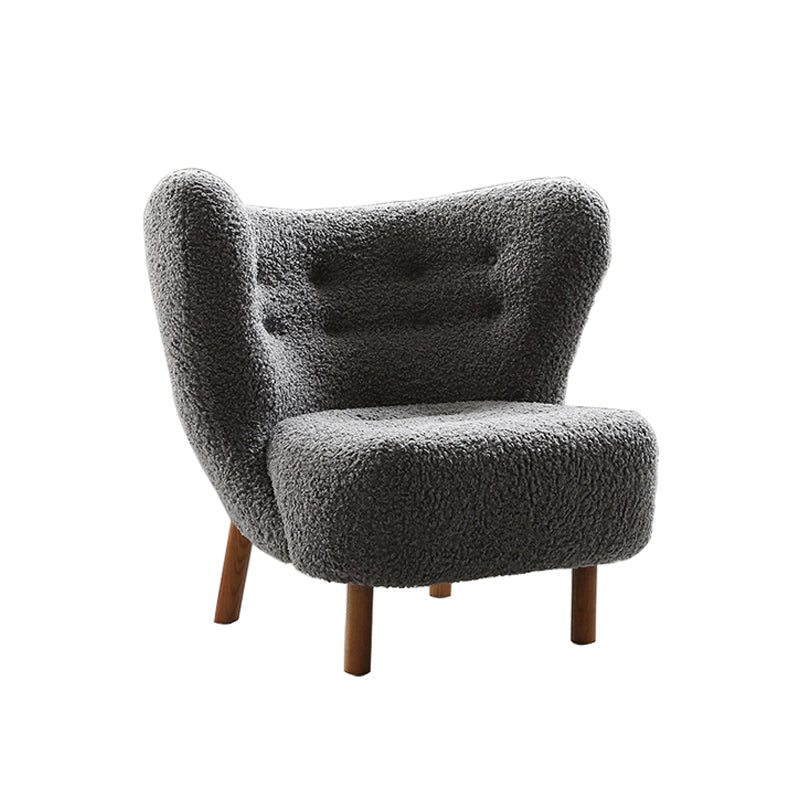 30.7 "l x28.3" w x31.4 "H sedia a telaio in legno massiccio a bracciale