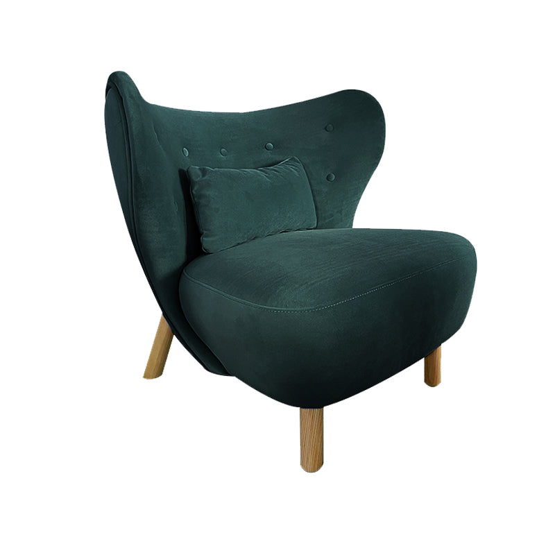 30.7 "l x28.3" w x31.4 "H sedia a telaio in legno massiccio a bracciale