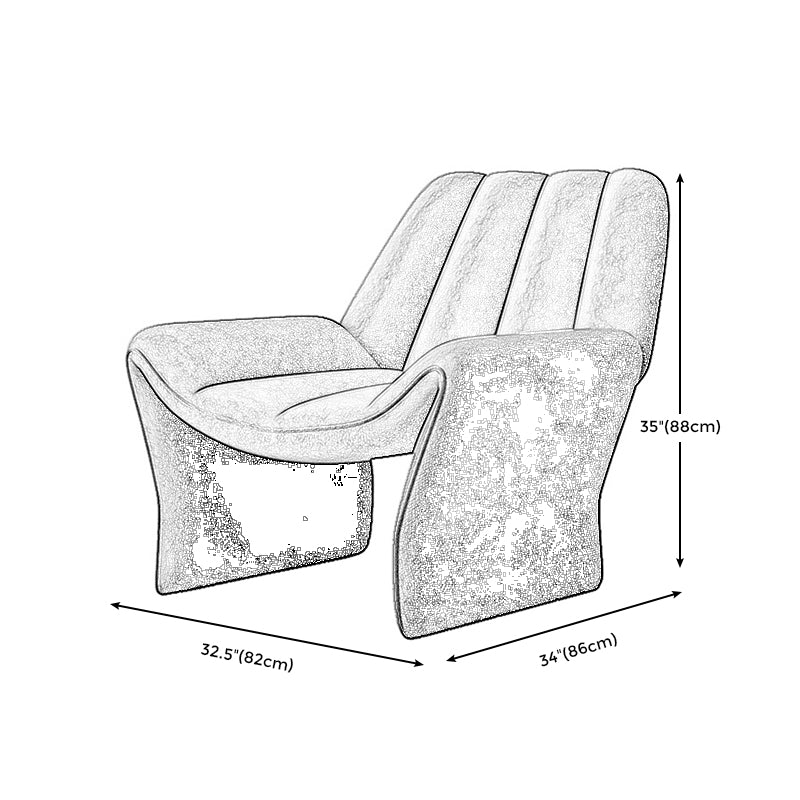 32.28 "L x 33,86" W x 34,65 "H Pouteau contemporain cousu