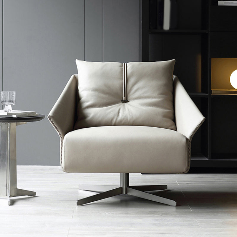 Chaise en cuir fausse 33 "L x29,5" W x27,5 "H chaise pivotante pour le salon