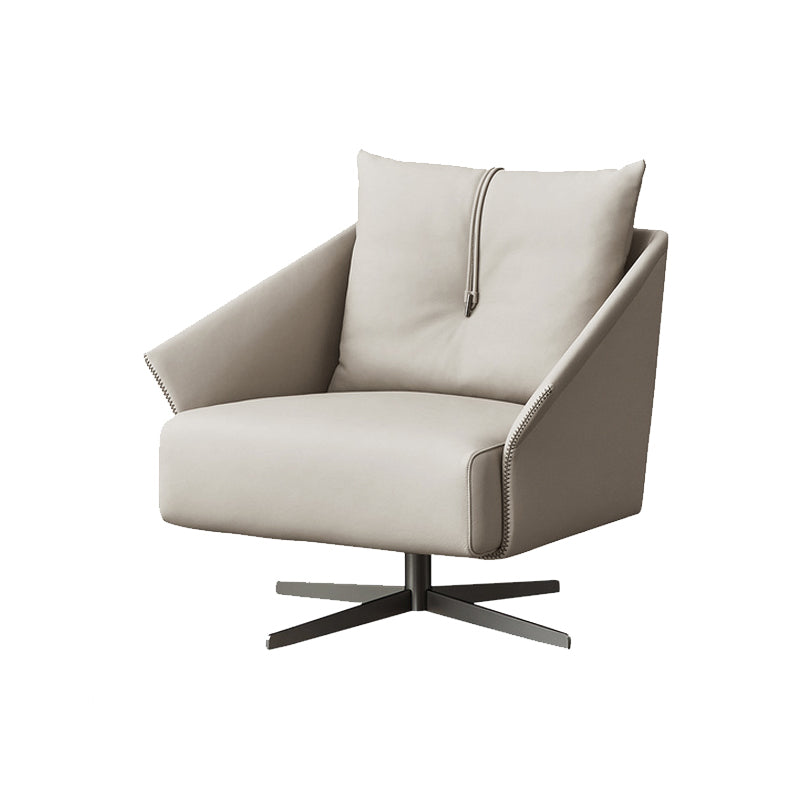 Chaise en cuir fausse 33 "L x29,5" W x27,5 "H chaise pivotante pour le salon