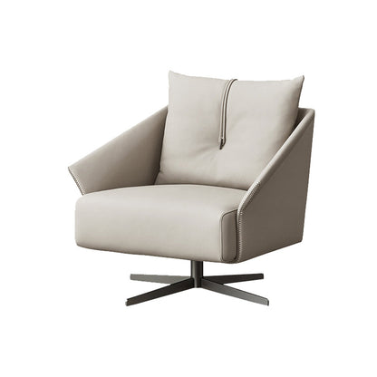 Chaise en cuir fausse 33 "L x29,5" W x27,5 "H chaise pivotante pour le salon