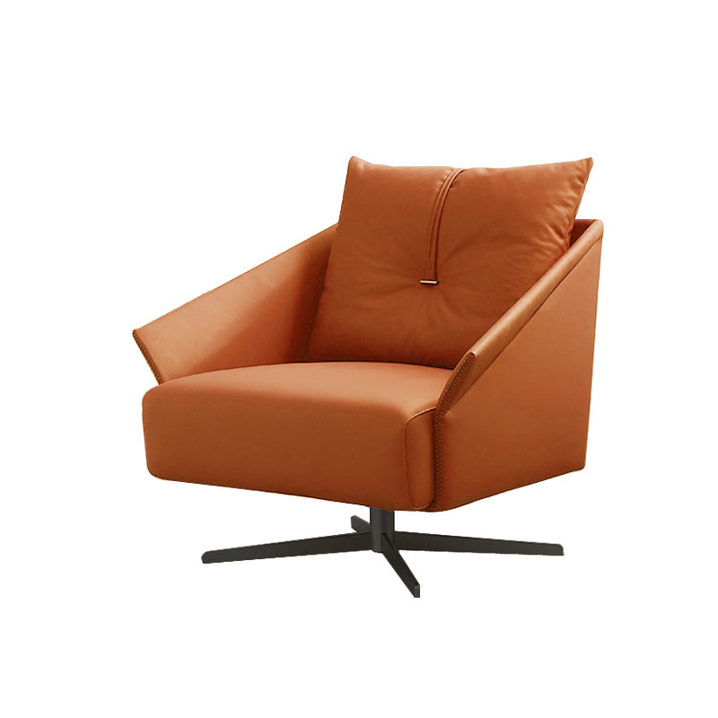 Chaise en cuir fausse 33 "L x29,5" W x27,5 "H chaise pivotante pour le salon