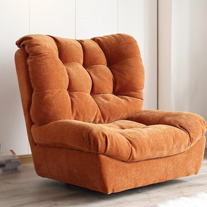 43.5" Wide Convertible Chair, Modern Upholstered Accent Armless Chair Orange Clearhalo 'Accent Chairs' 'accent_chairs' 'Chairs & Seating' 'furn' 'furn_accent_chairs' 'Furniture' 'Living Room Furniture' 5412778