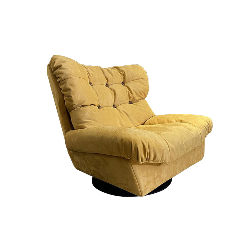 43.5" Wide Convertible Chair, Modern Upholstered Accent Armless Chair Yellow Clearhalo 'Accent Chairs' 'accent_chairs' 'Chairs & Seating' 'furn' 'furn_accent_chairs' 'Furniture' 'Living Room Furniture' 5412780