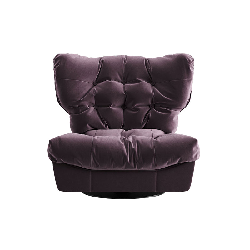 43.5" Wide Convertible Chair, Modern Upholstered Accent Armless Chair Purple Clearhalo 'Accent Chairs' 'accent_chairs' 'Chairs & Seating' 'furn' 'furn_accent_chairs' 'Furniture' 'Living Room Furniture' 5412784