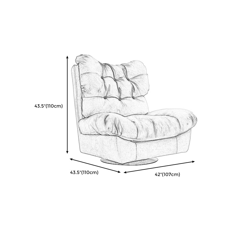 43.5" Wide Convertible Chair, Modern Upholstered Accent Armless Chair Clearhalo 'Accent Chairs' 'accent_chairs' 'Chairs & Seating' 'furn' 'furn_accent_chairs' 'Furniture' 'Living Room Furniture' 5412792