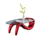 Glass Top Cocktail Table Oval Modern Minimalist Coffee Table Clearhalo 'Coffee & Accent Tables' 'Coffee Tables' 'coffee_tables' 'furn' 'furn_coffee_tables' 'Furniture' 'Living Room Furniture' 5412940