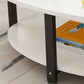 Solid Wood 4 Legs Coffee Table Modern Oval Coffee Table with Storage Clearhalo 'Coffee & Accent Tables' 'Coffee Tables' 'coffee_tables' 'furn' 'furn_coffee_tables' 'Furniture' 'Living Room Furniture' 5412971