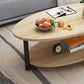 Solid Wood 4 Legs Coffee Table Modern Oval Coffee Table with Storage Clearhalo 'Coffee & Accent Tables' 'Coffee Tables' 'coffee_tables' 'furn' 'furn_coffee_tables' 'Furniture' 'Living Room Furniture' 5412973