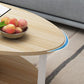 Solid Wood 4 Legs Coffee Table Modern Oval Coffee Table with Storage Clearhalo 'Coffee & Accent Tables' 'Coffee Tables' 'coffee_tables' 'furn' 'furn_coffee_tables' 'Furniture' 'Living Room Furniture' 5412974